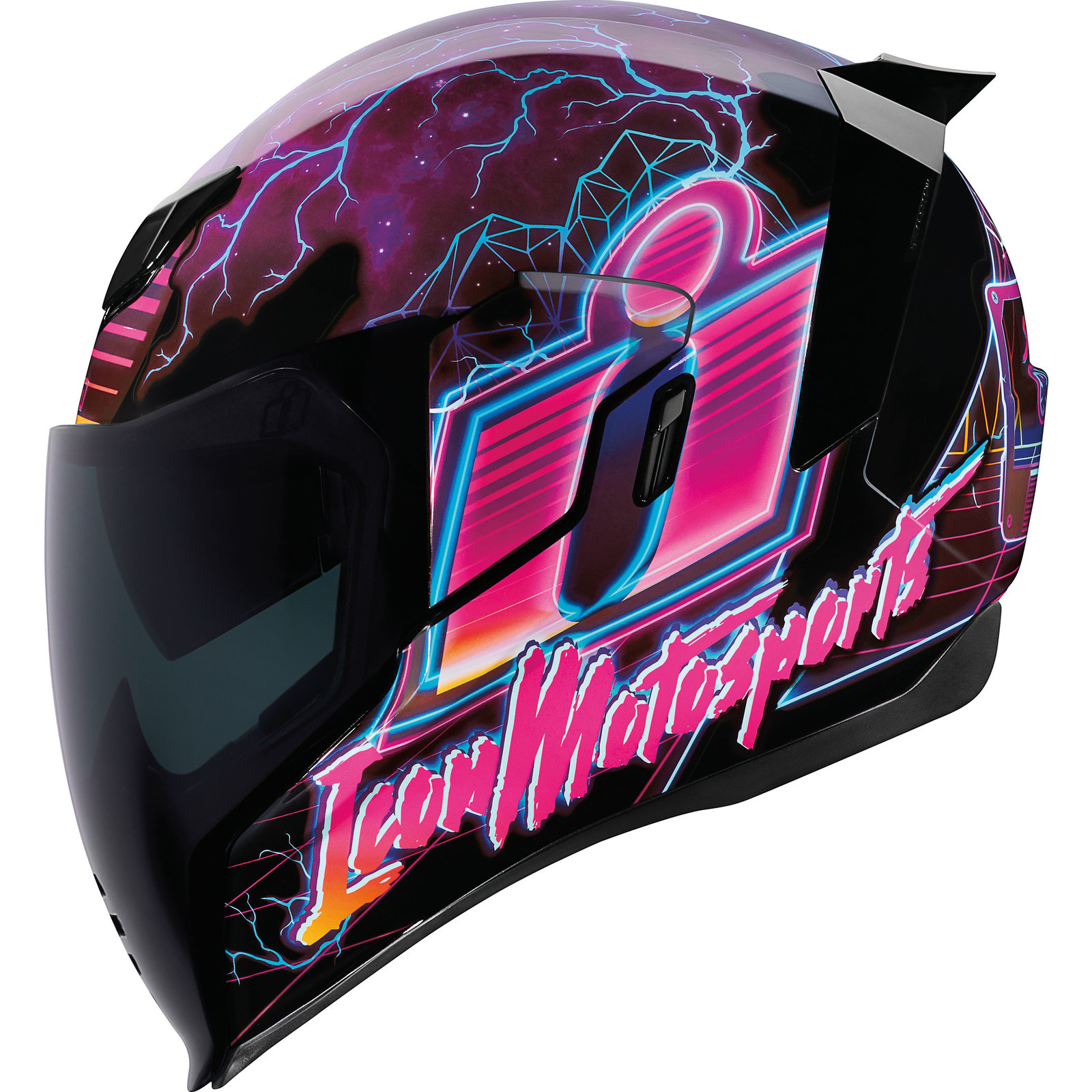 Icon Airflite Synthwave Motorcycle Helmet - Full Face Helmets ...