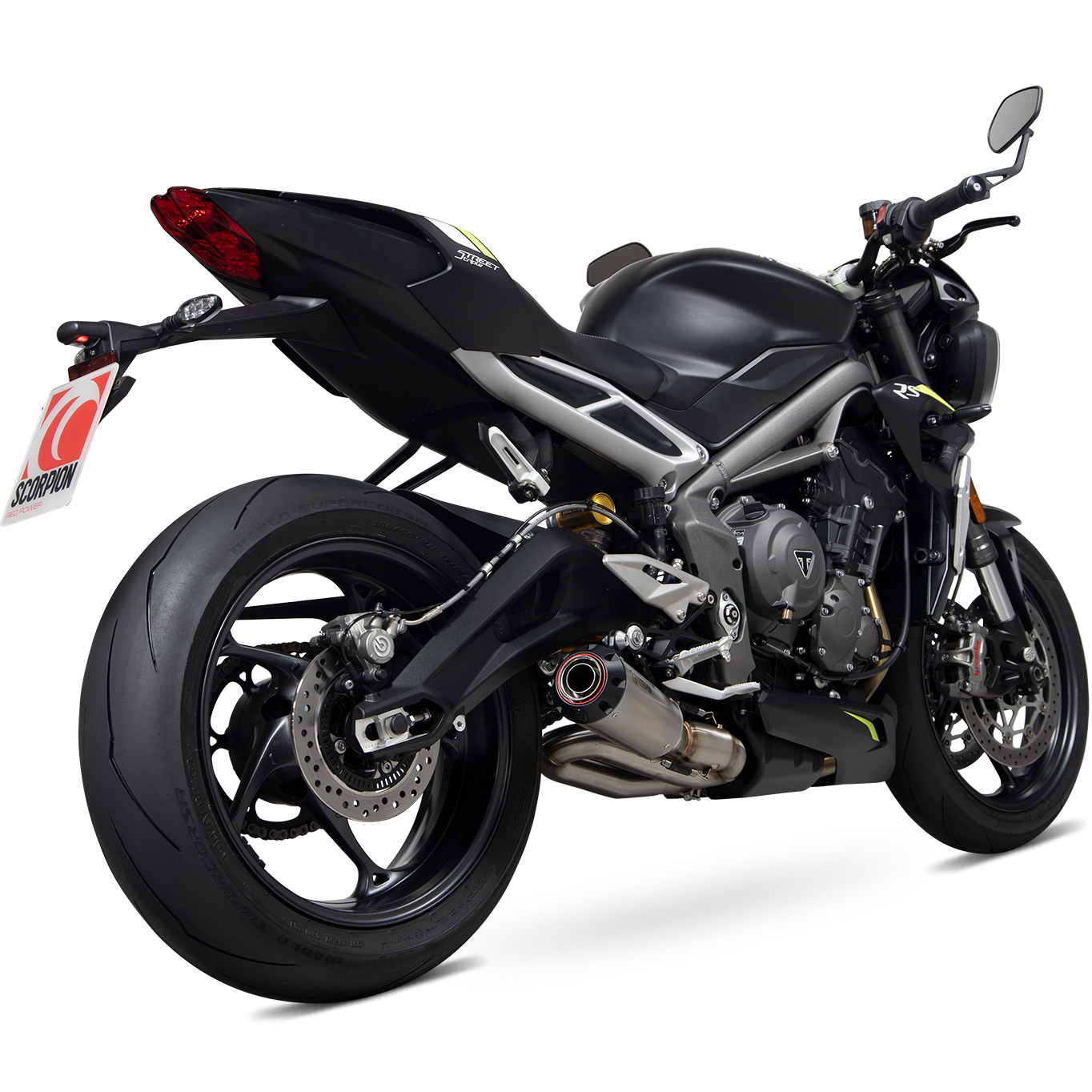 scorpion red power street triple 765