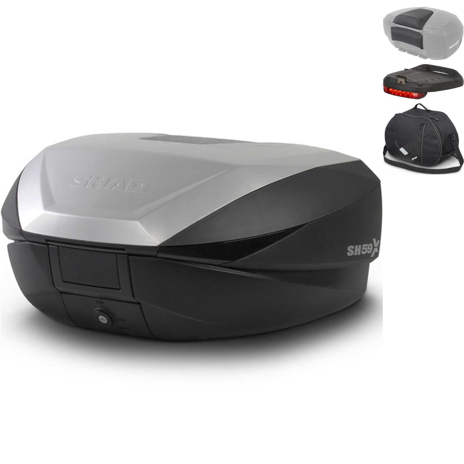 Shad SH59X Expandable Top Case 58L Aluminium - Top Cases - Ghostbikes.com