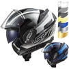 LS2 FF900 Valiant 2 Orbit Flip Front Motorcycle Helmet & Visor Thumbnail 1