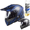 LS2 MX436 Pioneer Evo Master Dual Sport Motorcycle Helmet & Visor Thumbnail 2