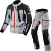 Rev It Sand 4 H2O Motorcycle Jacket & Trousers Silver Blue Black Kit Thumbnail 3