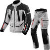 Rev It Sand 4 H2O Motorcycle Jacket & Trousers Silver Black Kit Thumbnail 1