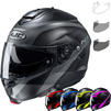 HJC C91 Taly Flip Front Motorcycle Helmet & Visor Thumbnail 1