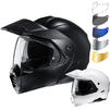 HJC C80 Plain Flip Front Motorcycle Helmet & Visor Thumbnail 1