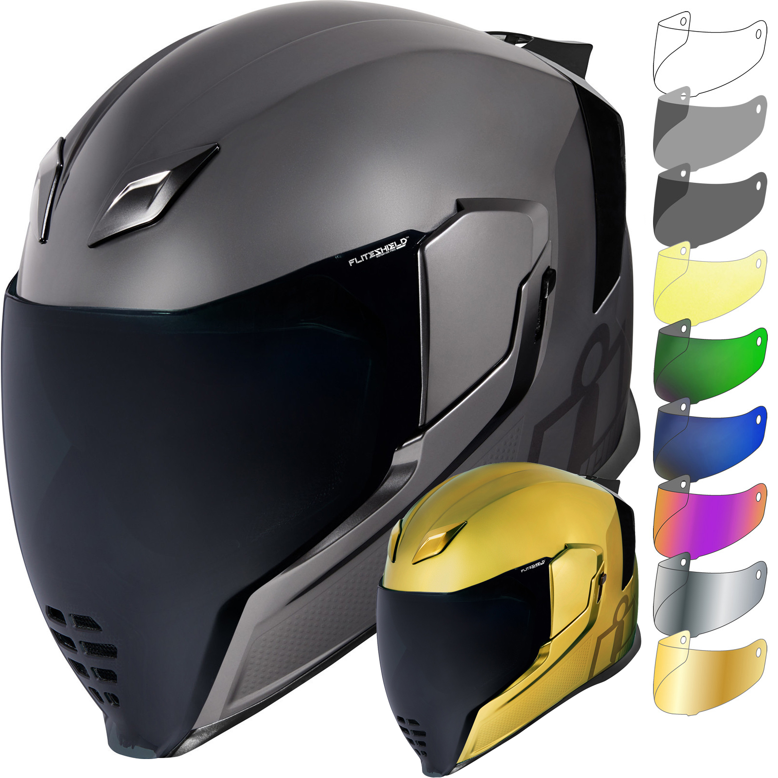 Icon Airflite MIPS Jewel Motorcycle Helmet & Visor Full Face Helmets