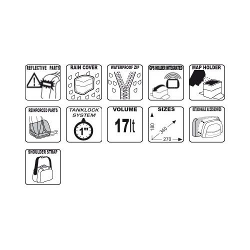 Givi Silver Range Tanklock Tank Bag 17L (T491) Tankbags