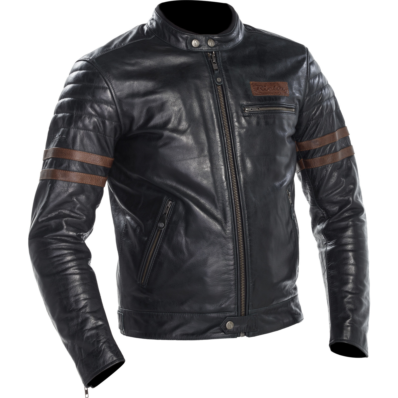 Richa Curtiss Leather Motorcycle Jacket Classic Vintage Bike Thermal GhostBikes - Picture 5 of 6