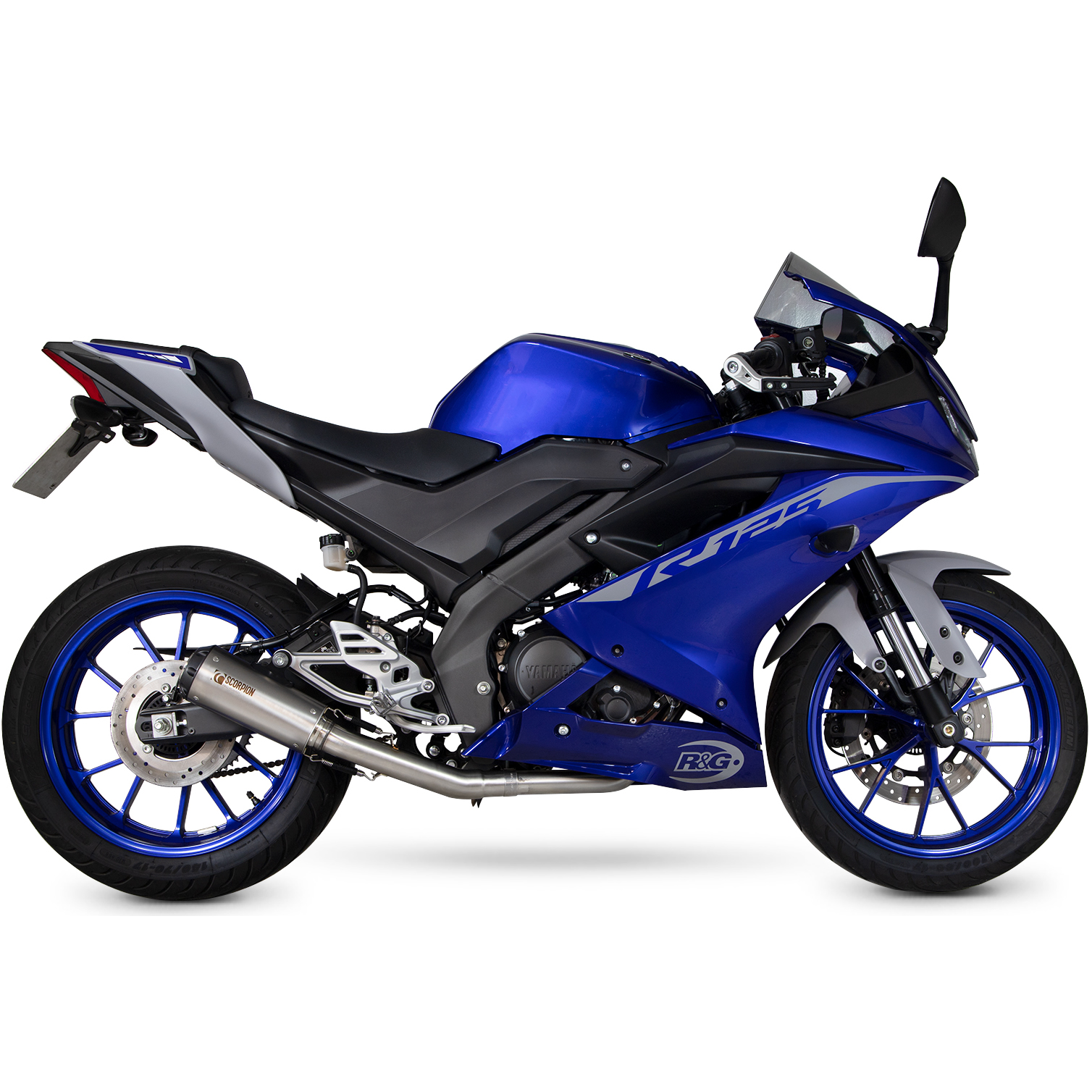 Scorpion Red Power Stainless Steel Exhaust - Yamaha YZF R 125 Full ...