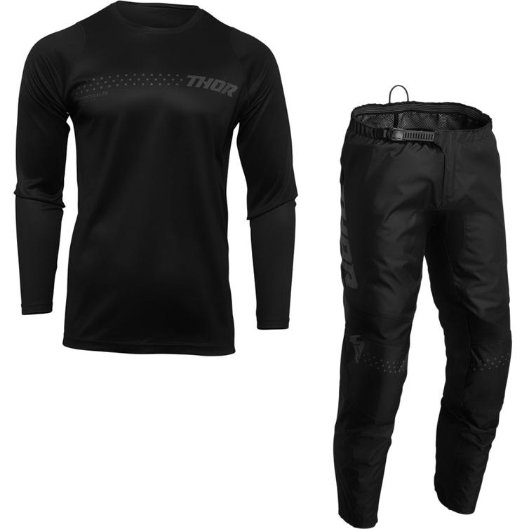 Thor Sector Minimal 2022 Motocross Jersey & Pants Black Kit