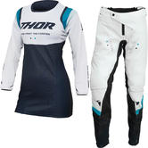 Thor Pulse Rev 2022 Ladies Motocross Jersey & Pants Midnight White Kit