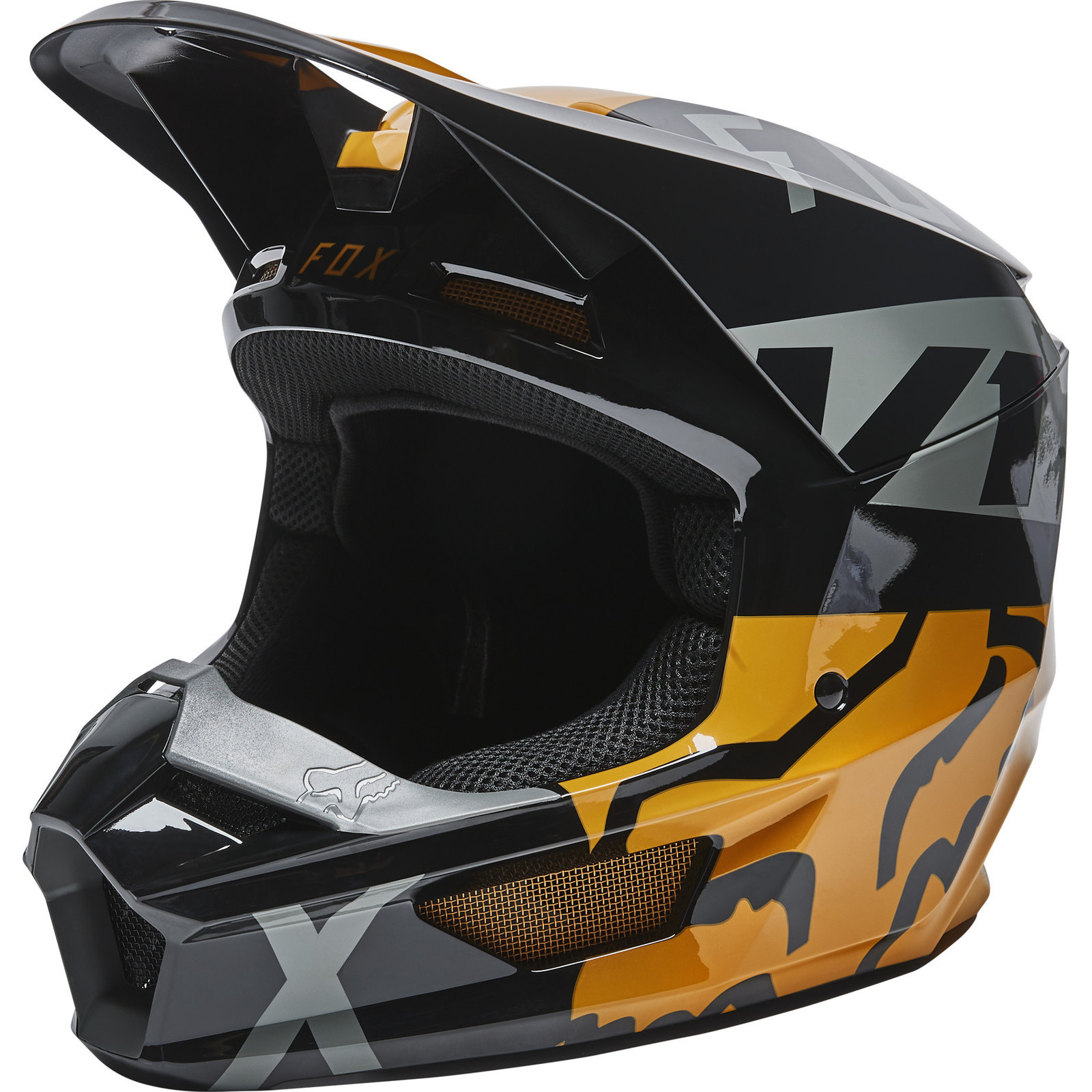 Fox Racing 2022 V1 Skew Motocross Helmet - Helmets - Ghostbikes.com