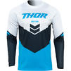 Thor Sector Chev 2022 Youth Motocross Jersey & Pants Blue Midnight Kit Thumbnail 4