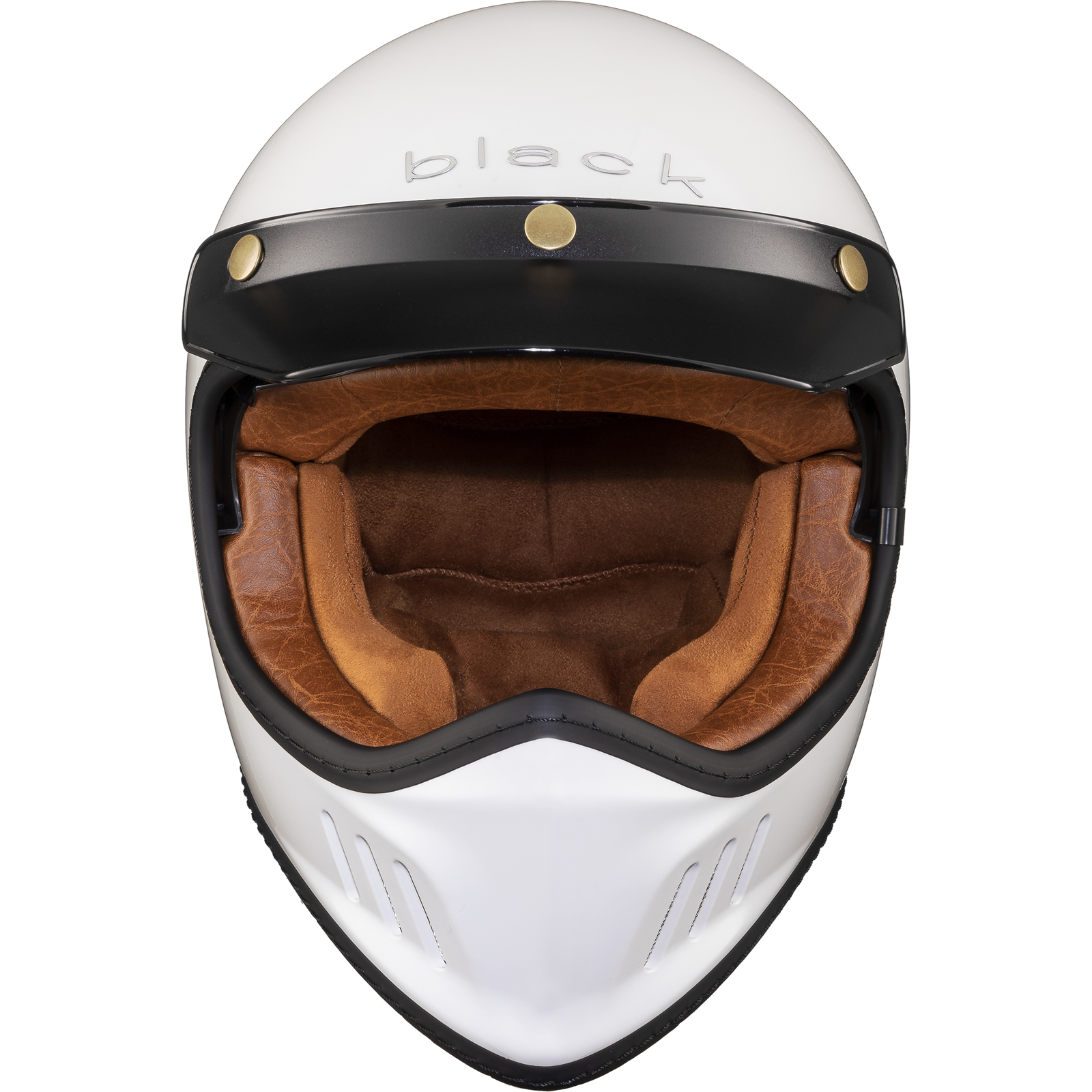 Black Royale Solid Retro Full Face Motorcycle Helmet Rider Gear - Picture 34 of 60