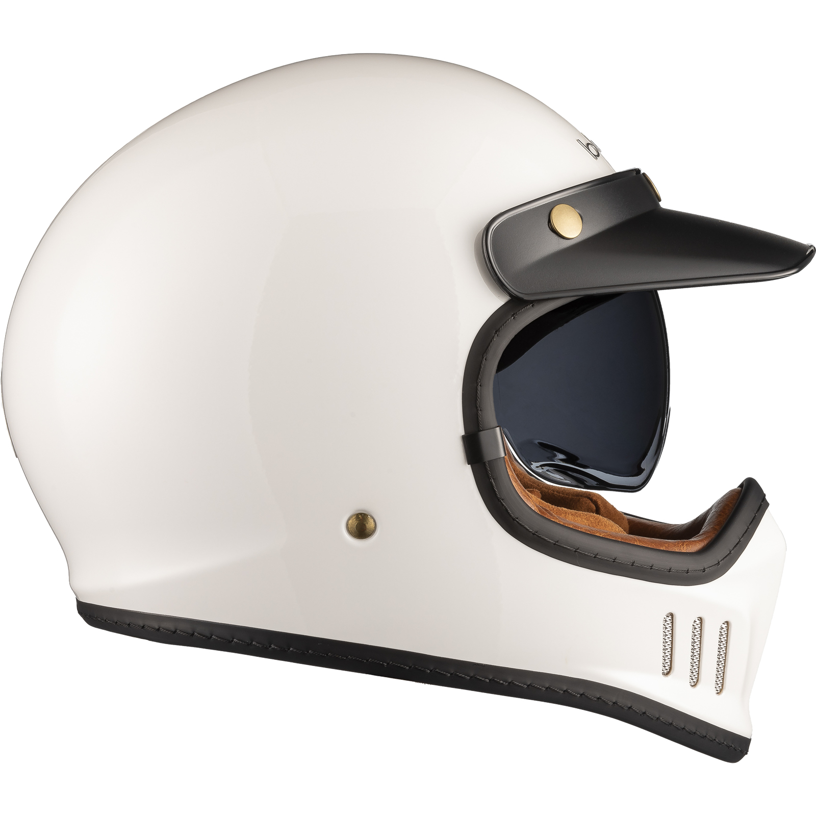 Black Royale Solid Retro Full Face Motorcycle Helmet Rider Gear - Picture 35 of 60