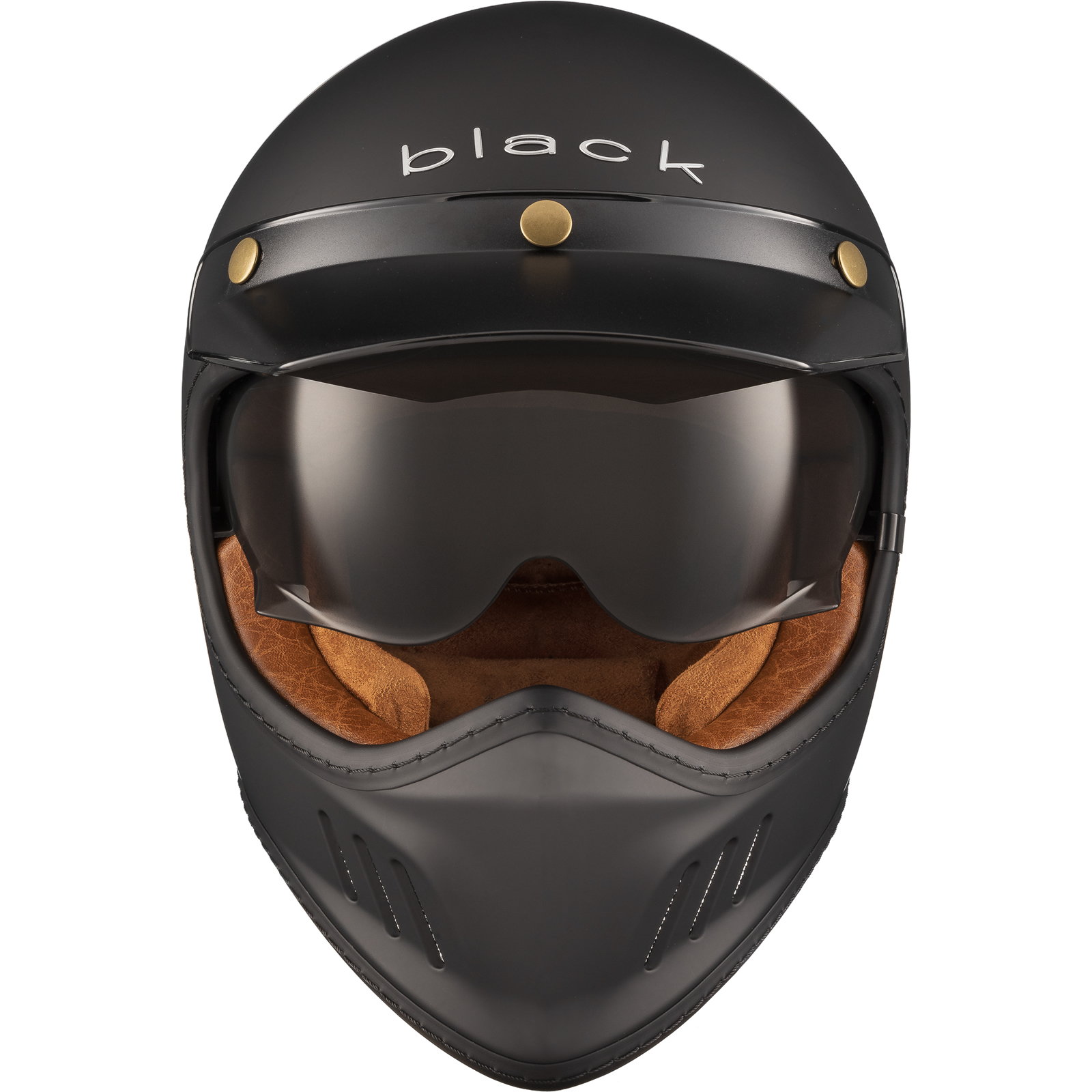 Black Royale Solid Retro Full Face Motorcycle Helmet Rider Gear - Picture 45 of 60