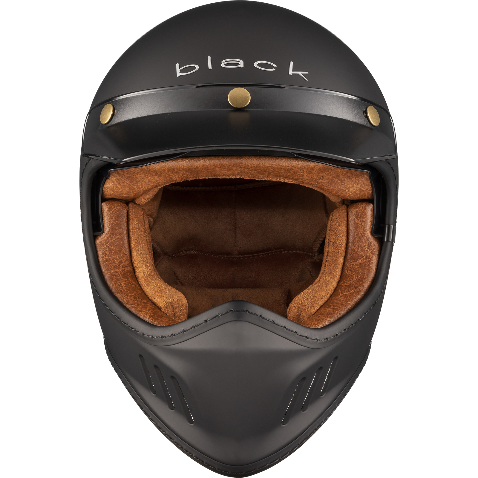Black Royale Solid Retro Full Face Motorcycle Helmet Rider Gear - Picture 46 of 60