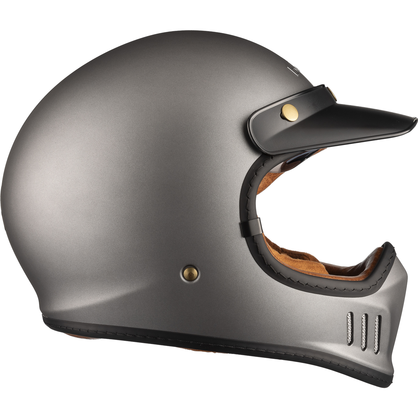 Black Royale Solid Retro Full Face Motorcycle Helmet Rider Gear - Picture 60 of 60