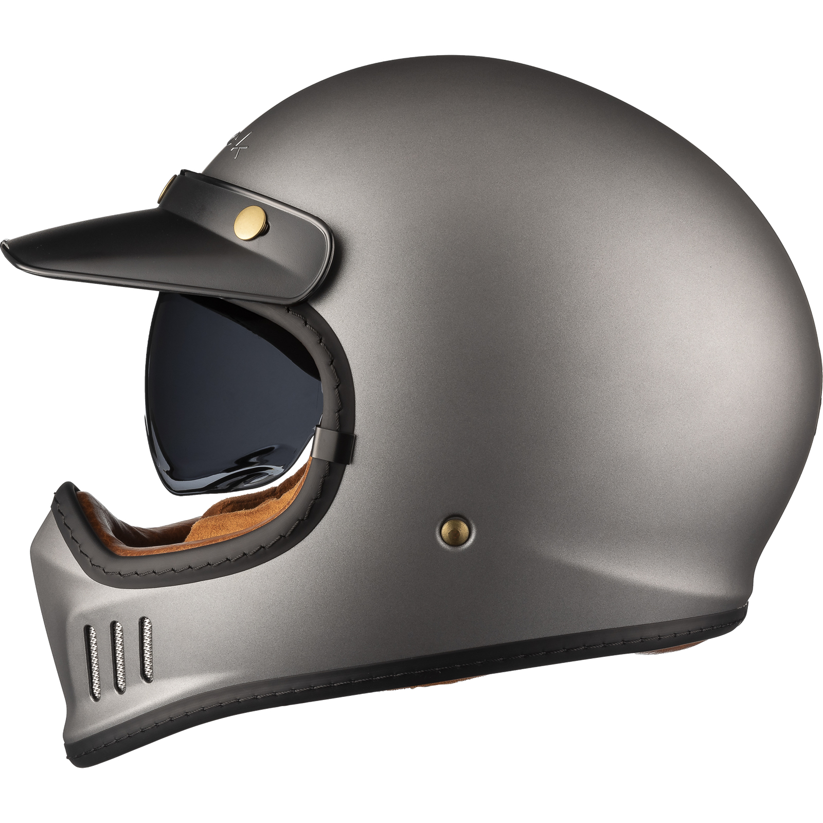 Black Royale Solid Retro Full Face Motorcycle Helmet Rider Gear - Picture 51 of 60