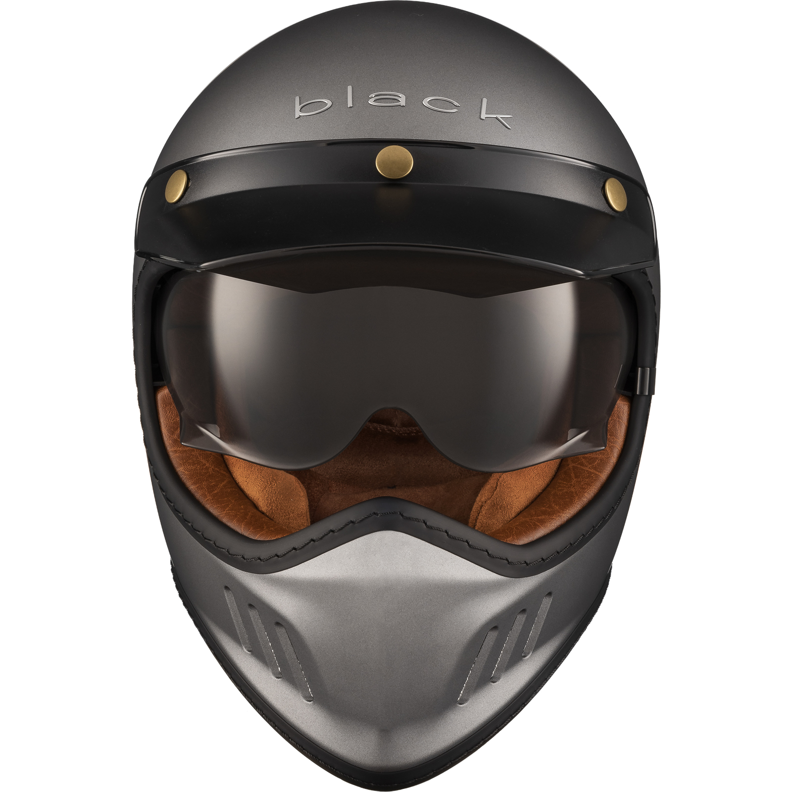Black Royale Solid Retro Full Face Motorcycle Helmet Rider Gear - Picture 57 of 60