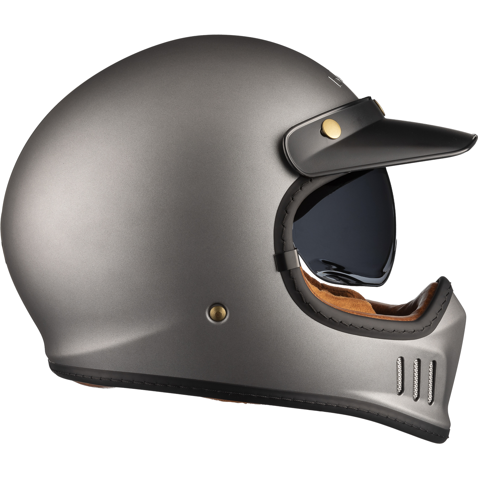 Black Royale Solid Retro Full Face Motorcycle Helmet Rider Gear - Picture 59 of 60