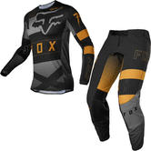 Fox Racing 2022 Flexair Riet Motocross Jersey & Pants Black Kit
