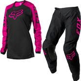 Fox Racing 2022 Ladies 180 Djet Motocross Jersey & Pants Black Pink Kit