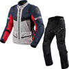 Rev It Defender 3 GTX Motorcycle Jacket & Trousers Red Blue Black Kit Thumbnail 1