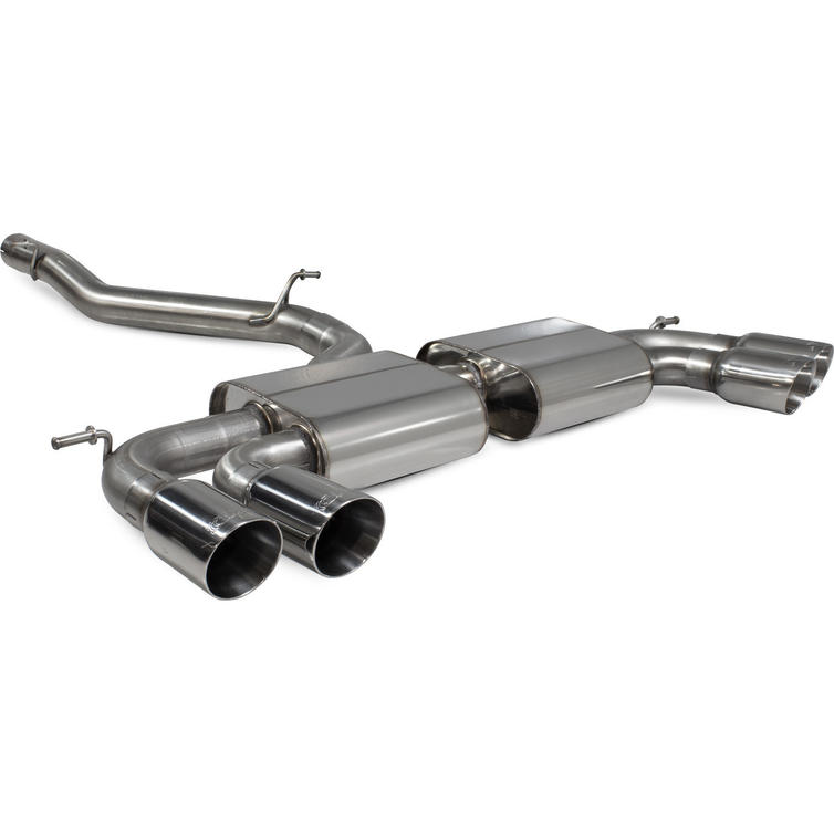 Scorpion Car Exhaust GPF-Back System (Non-Resonated) (Non-Valved) Daytona - Volkswagen Golf R MK8 GPF Model 2021 - 2022