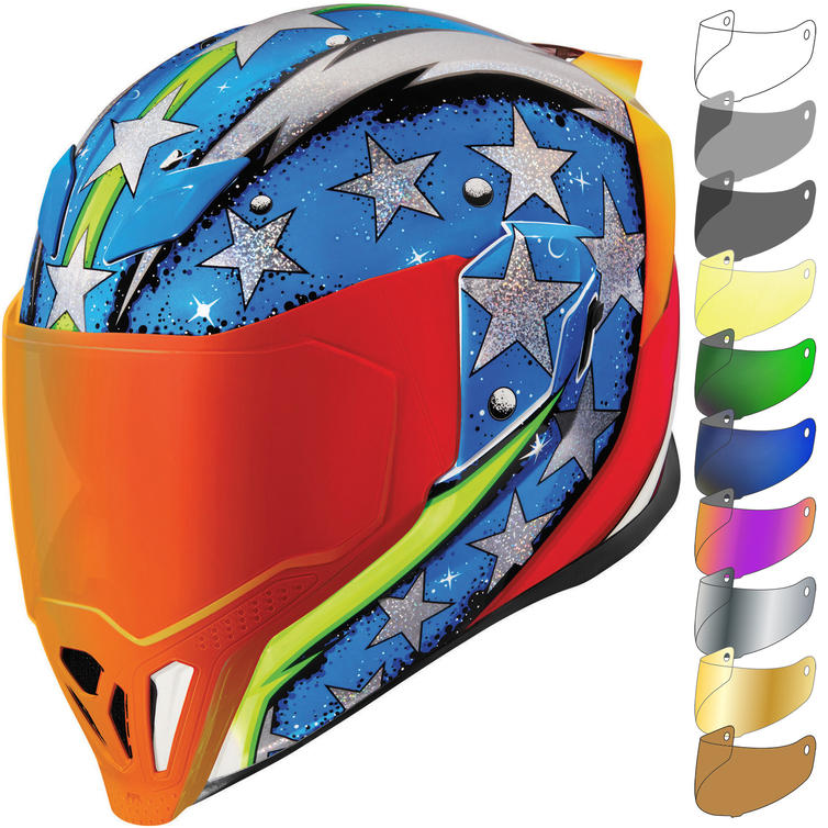 Visière De Rechange Pour Casque Icon Airflite IC-06 - Noir Foncé - Protection UV, Anti-éblouissement