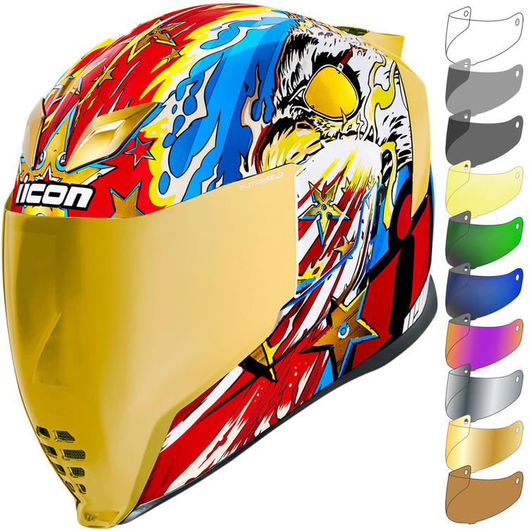 Icon Airflite Freedom Spitter Motorcycle Helmet & Visor Full Face