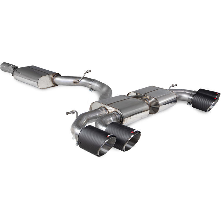 Scorpion Car Exhaust GPF-Back System (Resonated) (Electronic Valves) Polished Daytona - Audi S3 8Y Sportback 2020 - 2021