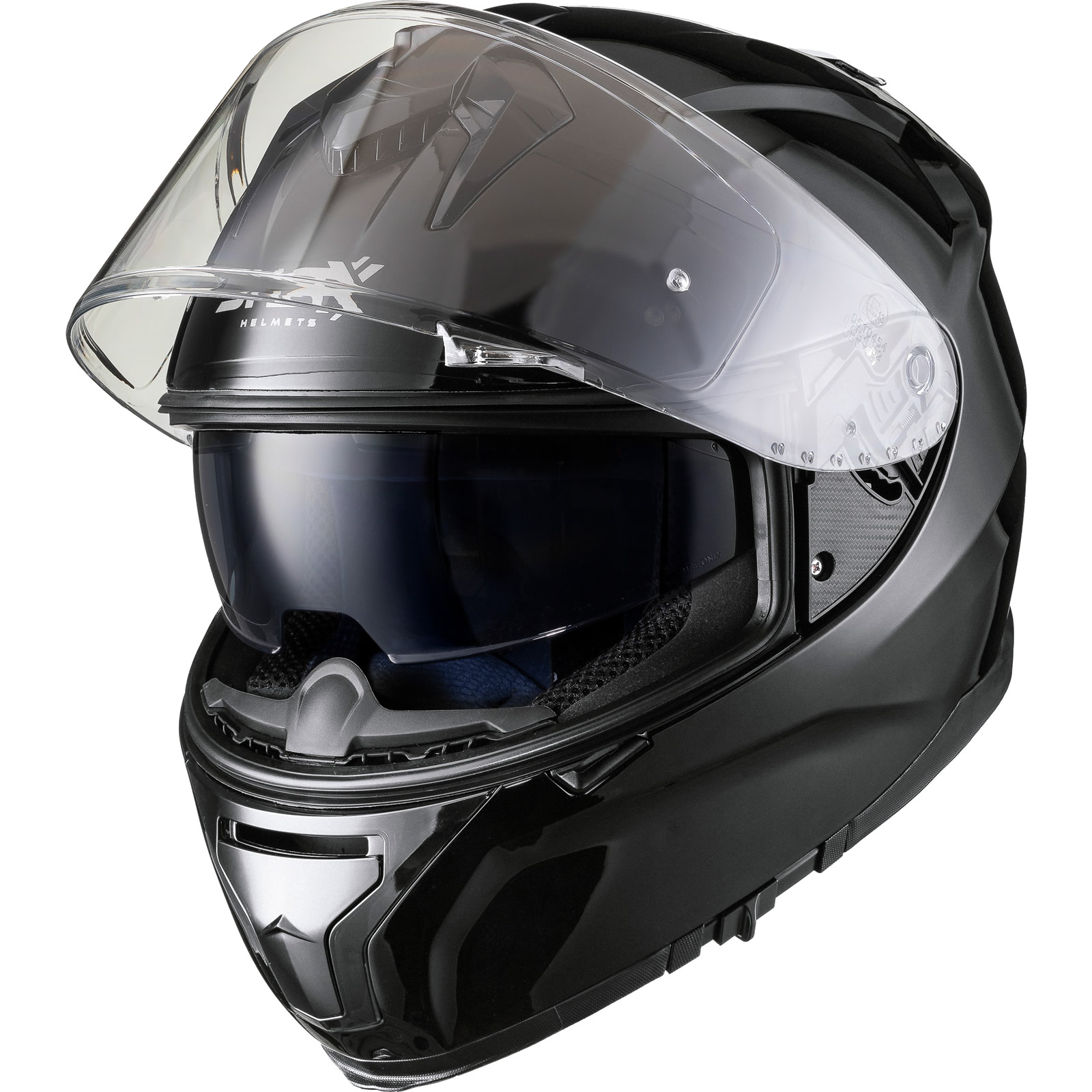 Shox Ammo Solid Full Face Motorcycle Helmet With Integrated Sun Visor - Picture 25 of 72