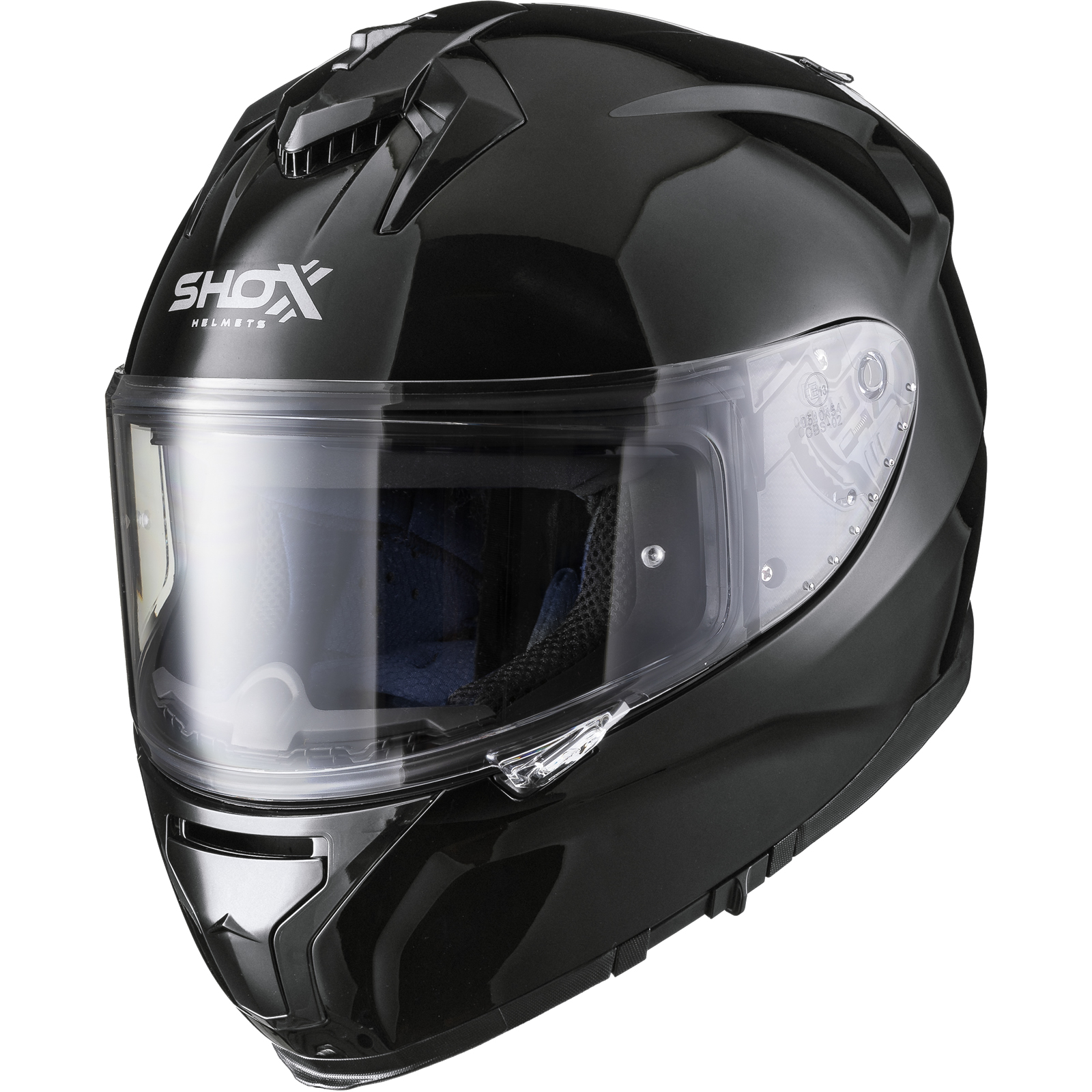 Shox Ammo Solid Full Face Motorcycle Helmet With Integrated Sun Visor - Picture 26 of 72
