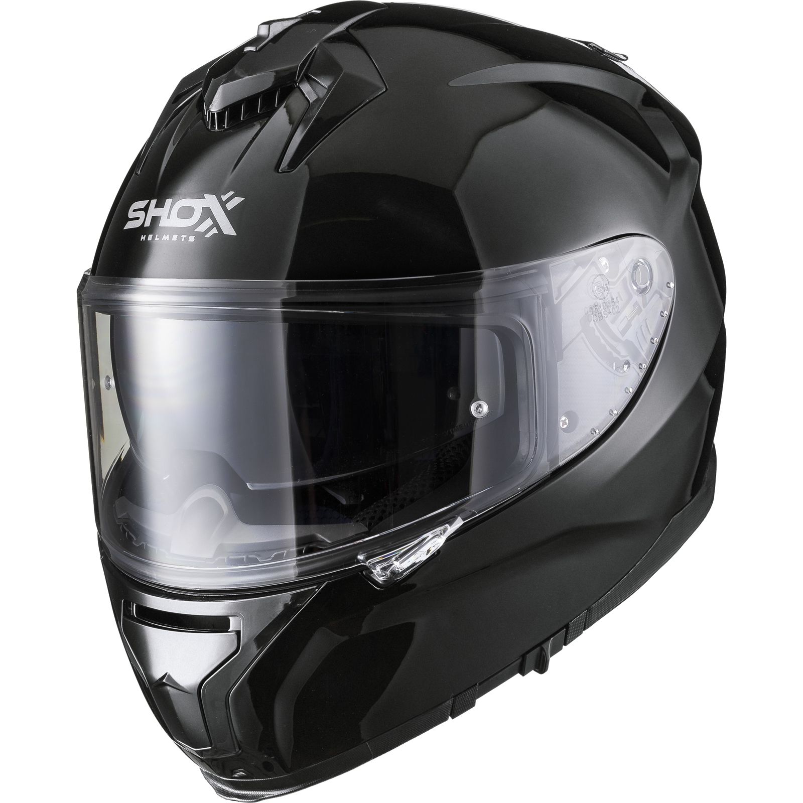 Shox Ammo Solid Full Face Motorcycle Helmet With Integrated Sun Visor - Picture 36 of 72