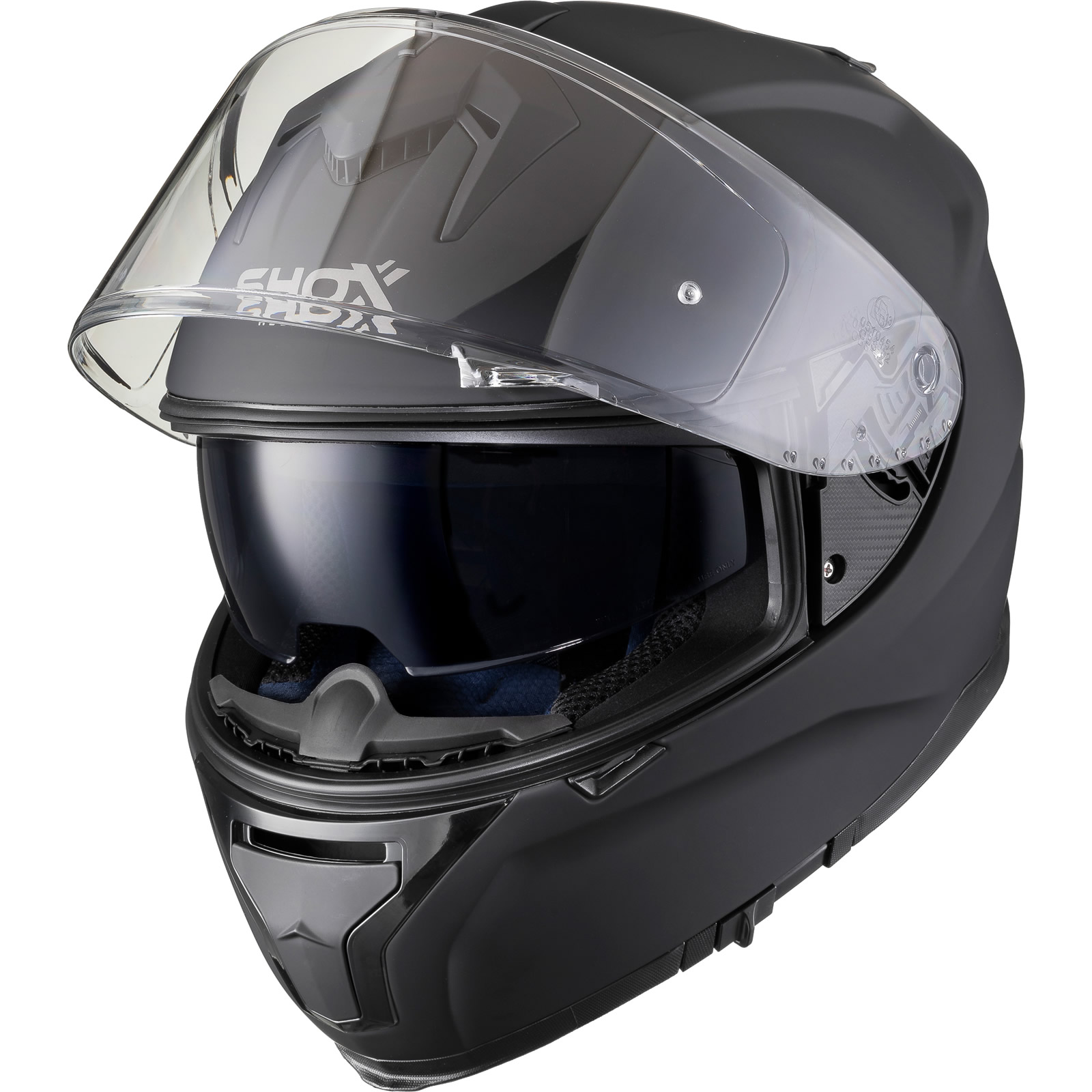 Shox Ammo Solid Full Face Motorcycle Helmet With Integrated Sun Visor - Picture 61 of 72