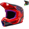 Fox Racing 2022 Youth V1 Venz Motocross Helmet Thumbnail 2