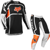 Fox Racing 2022 360 DVIDE Motocross Jersey & Pants Black White Orange Kit