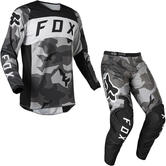 Fox Racing 2022 180 BNKR Motocross Jersey & Pants Black Camo Kit