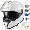 Shox Ammo Solid Gloss White Motorcycle Helmet Pinlock & Visor Thumbnail 2