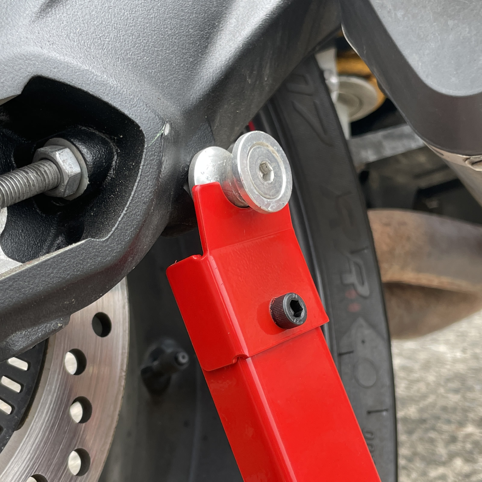 Black Pro Range Portable Motorcycle Swingarm Lift Jack (B5349) New