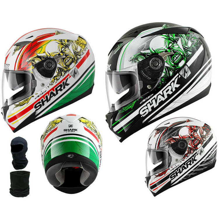 Shark S700-S Circus Motorcycle Helmet + FREE Balaclava + Neck Tube - Full  Face Helmets - Ghostbikes.com
