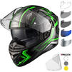 Agrius Wrath Polaris Green Twilight Glow In The Dark Motorcycle Helmet Pinlock and Visor Thumbnail 1