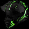 Agrius Wrath Polaris Green Twilight Glow In The Dark Motorcycle Helmet Pinlock and Visor Thumbnail 4