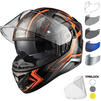 Agrius Wrath Polaris Orange Twilight Glow In The Dark Motorcycle Helmet Pinlock and Visor Thumbnail 1