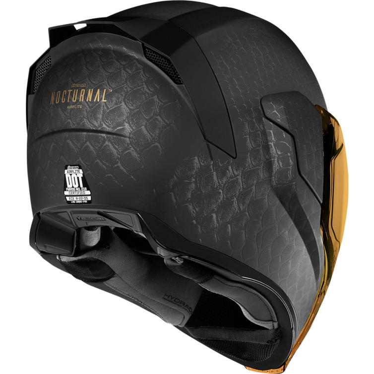 Icon Airflite Nocturnal Motorcycle Helmet & Visor Full Face Helmets