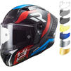 LS2 FF805 Thunder Carbon Supra Motorcycle Helmet & Visor Thumbnail 2