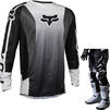 Fox Racing 2023 180 Leed Black Motocross Jersey & Pants Black White Kit Thumbnail 1