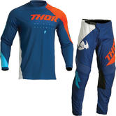 Thor Sector Edge 2023 Motocross Jersey & Pants Navy Orange Kit