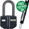 Oxford Boss Alarm 16mm Padlock Black (incl. FREE Cro-Mo 12mm Gold Series Chain 1.5m) Thumbnail 2